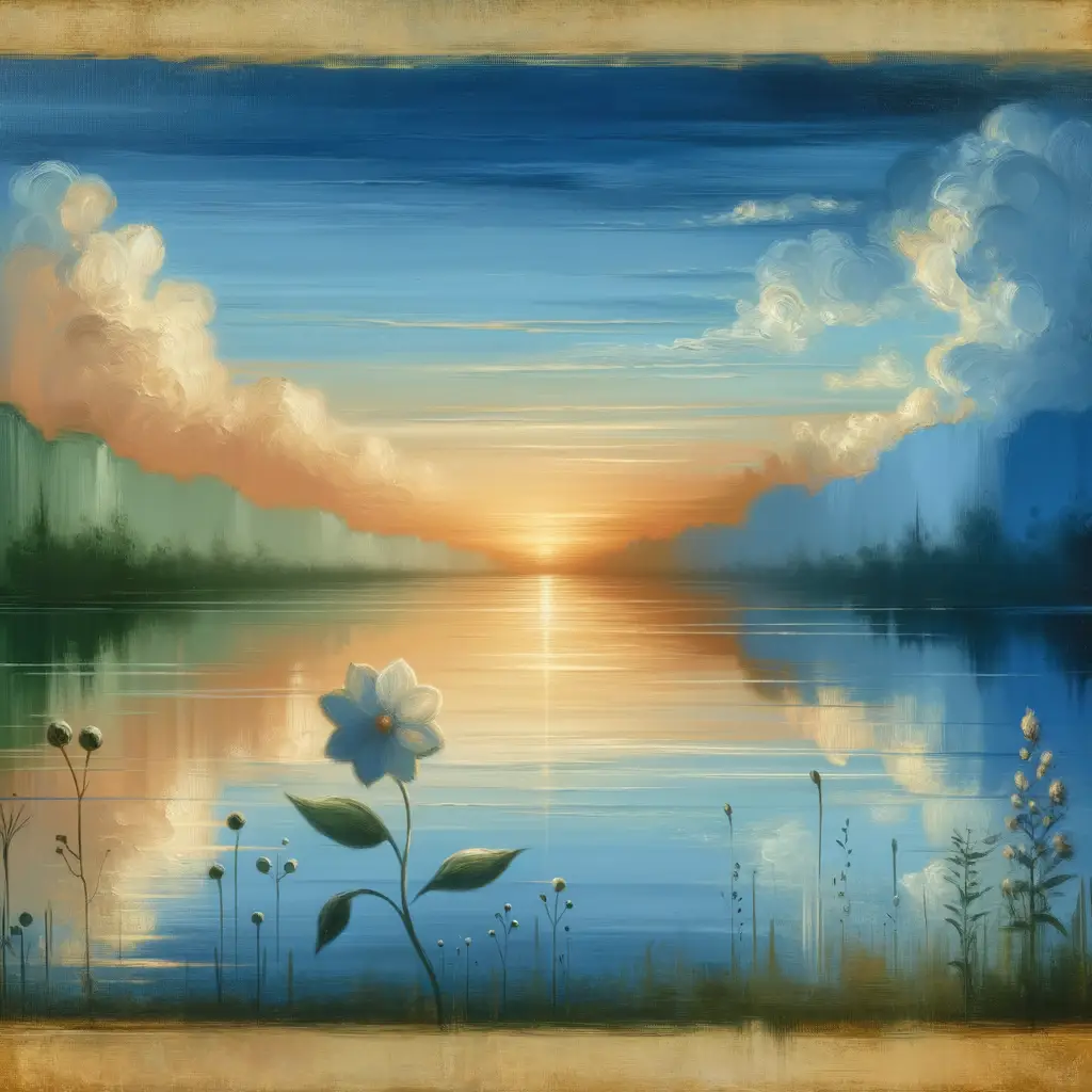Bloom of Resilience: Sunset's Embrace of Growth