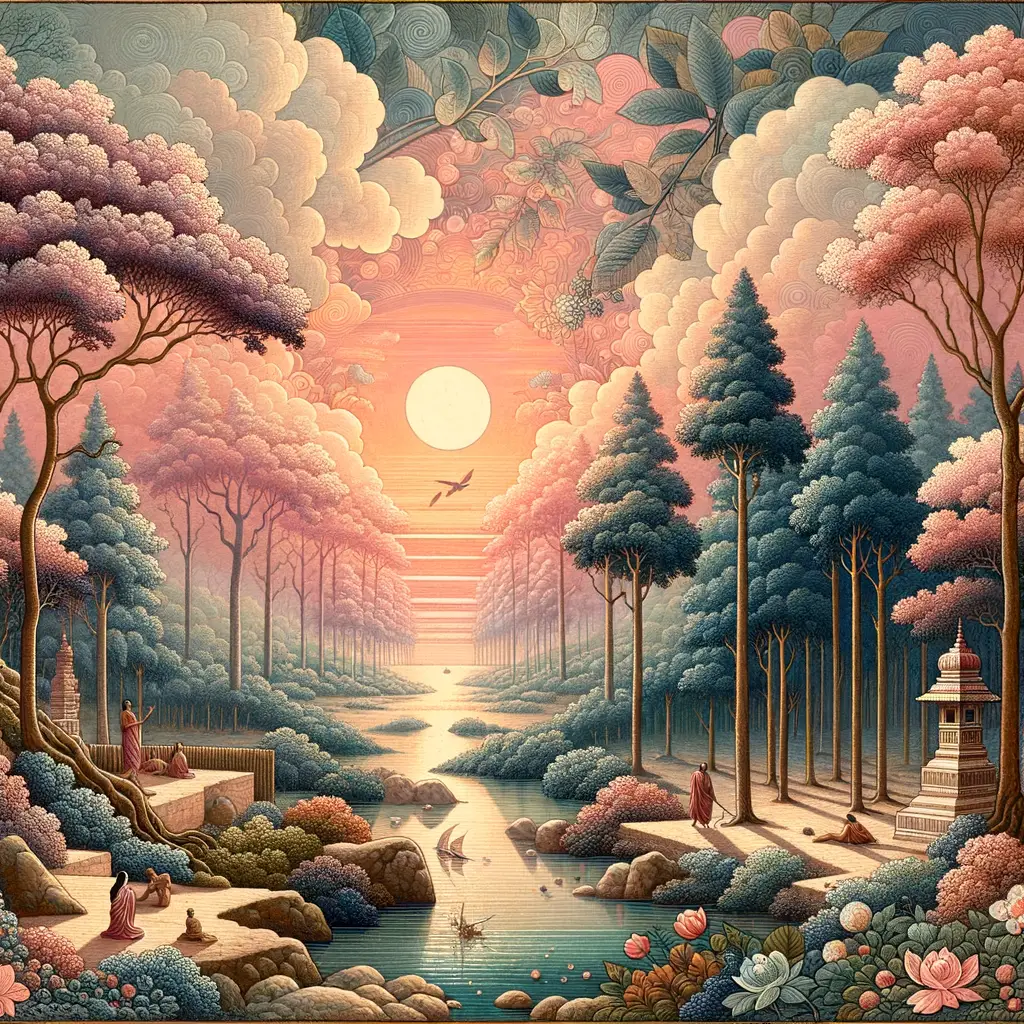 Whispers of Courage: A Sunset's Serenade in Pink