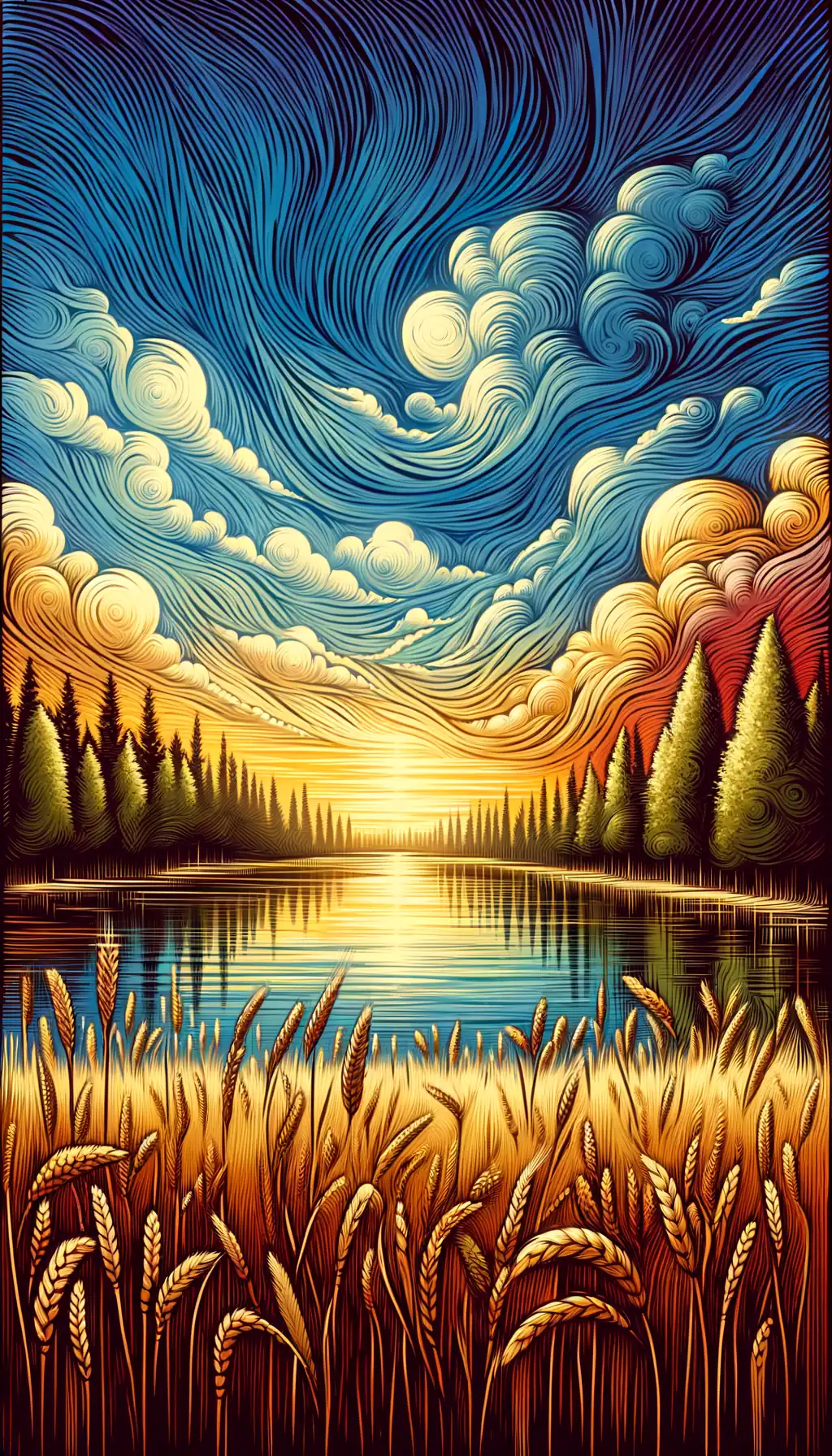 Whispers of Anxious Whispers: A Mural of Calm Surrender