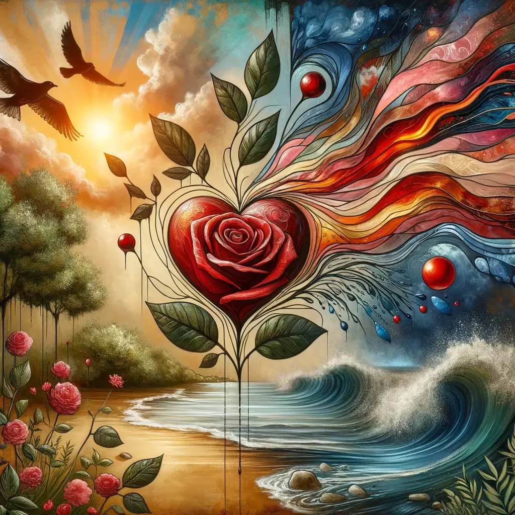 Sacred Solace: A Journey Through Heart, River, and Sunset