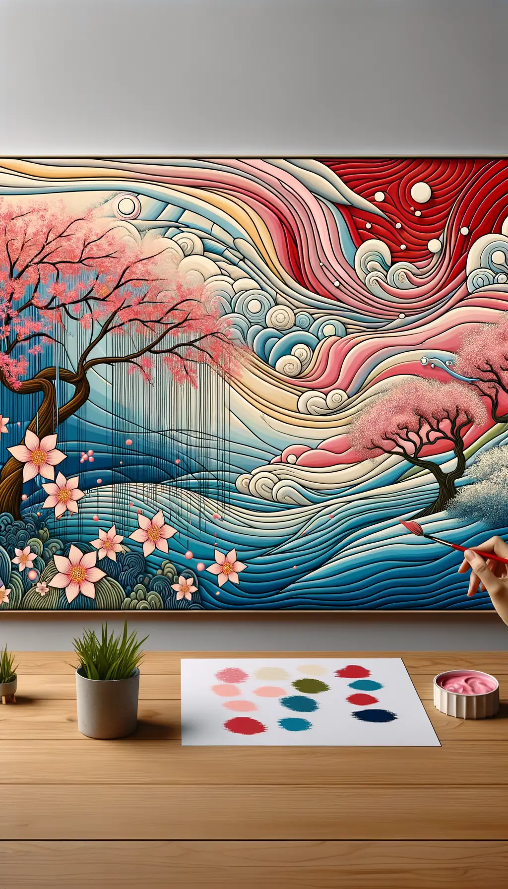 Whispers of Blooming Souls: Oceanic Emotions in Pink Hues
