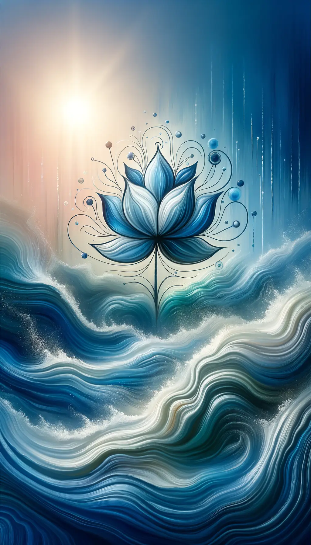Whispers of Euphoria: Blossom in Azure Symphony