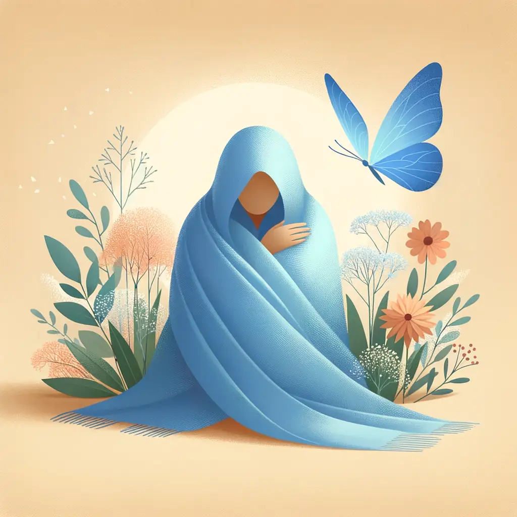 Whispers of Renewal: Embrace of the Azure Butterfly