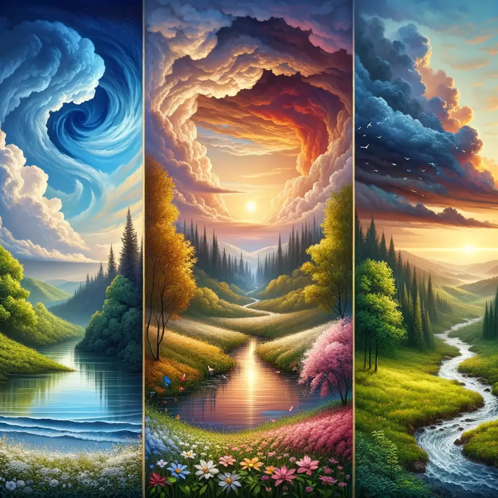 Embrace of the Equinox: Tranquil Storms in a Tapestry of Time