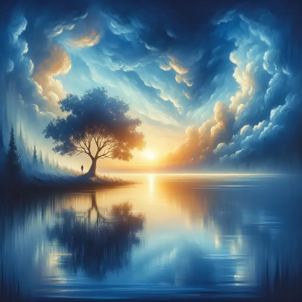 Solace's Embrace: Resilient Reverie by the Tranquil Oak