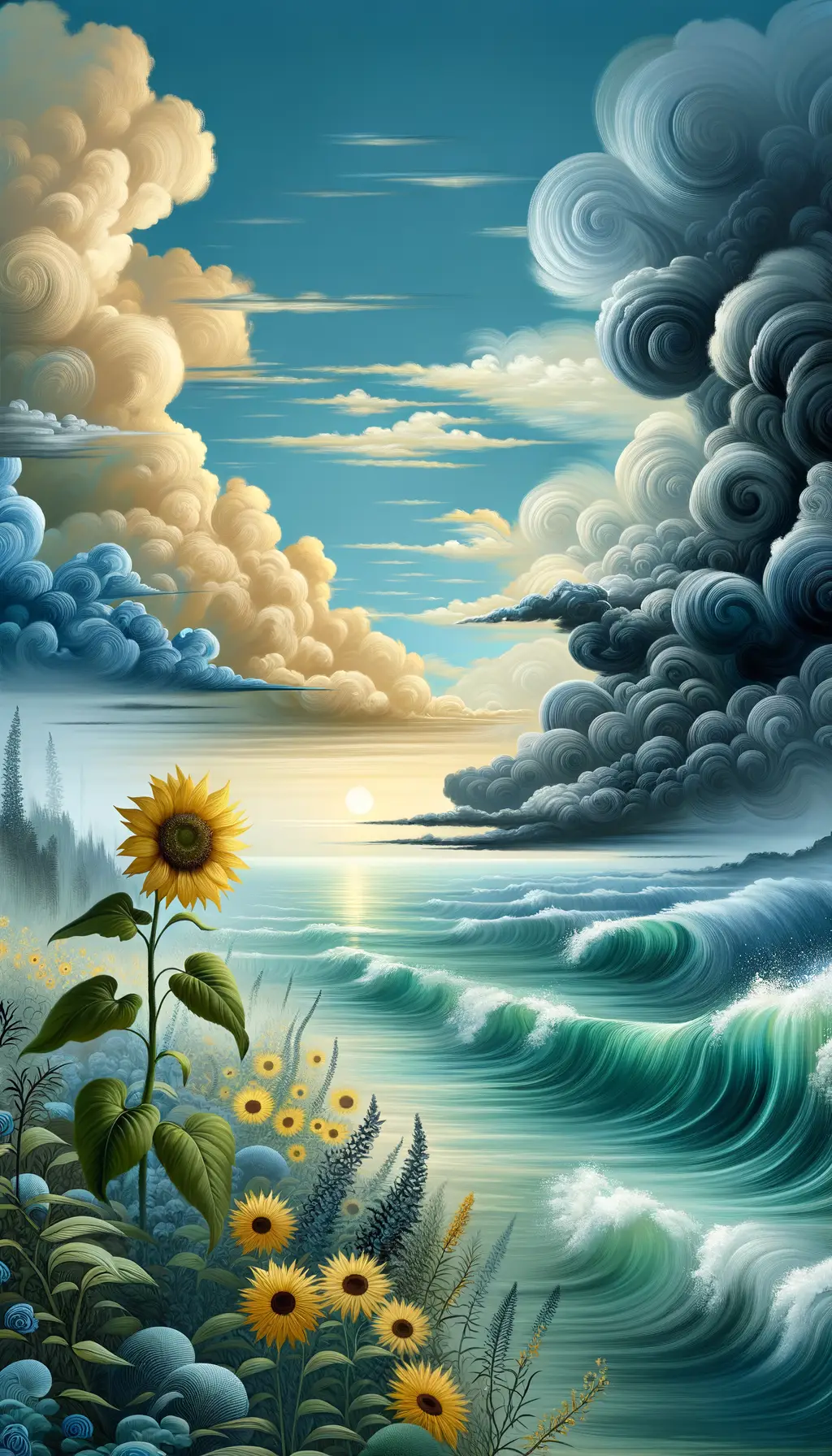 Serenity's Bloom: Sky's Dance of Renewal