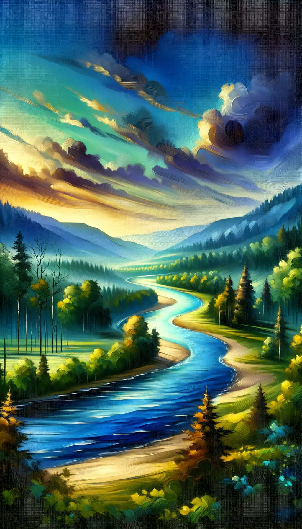 Whispers of the River: Emotions in Blooms of Light