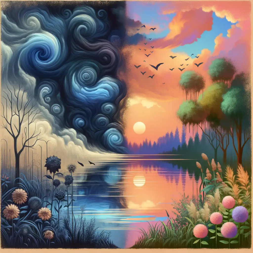 Whispers of Transformation: From Storm to Sunset