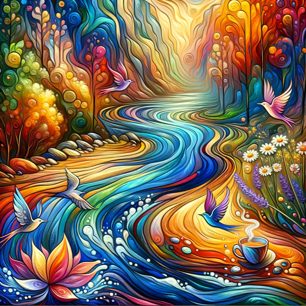 Arc of Serenity: Blossoming from Anxious Waters