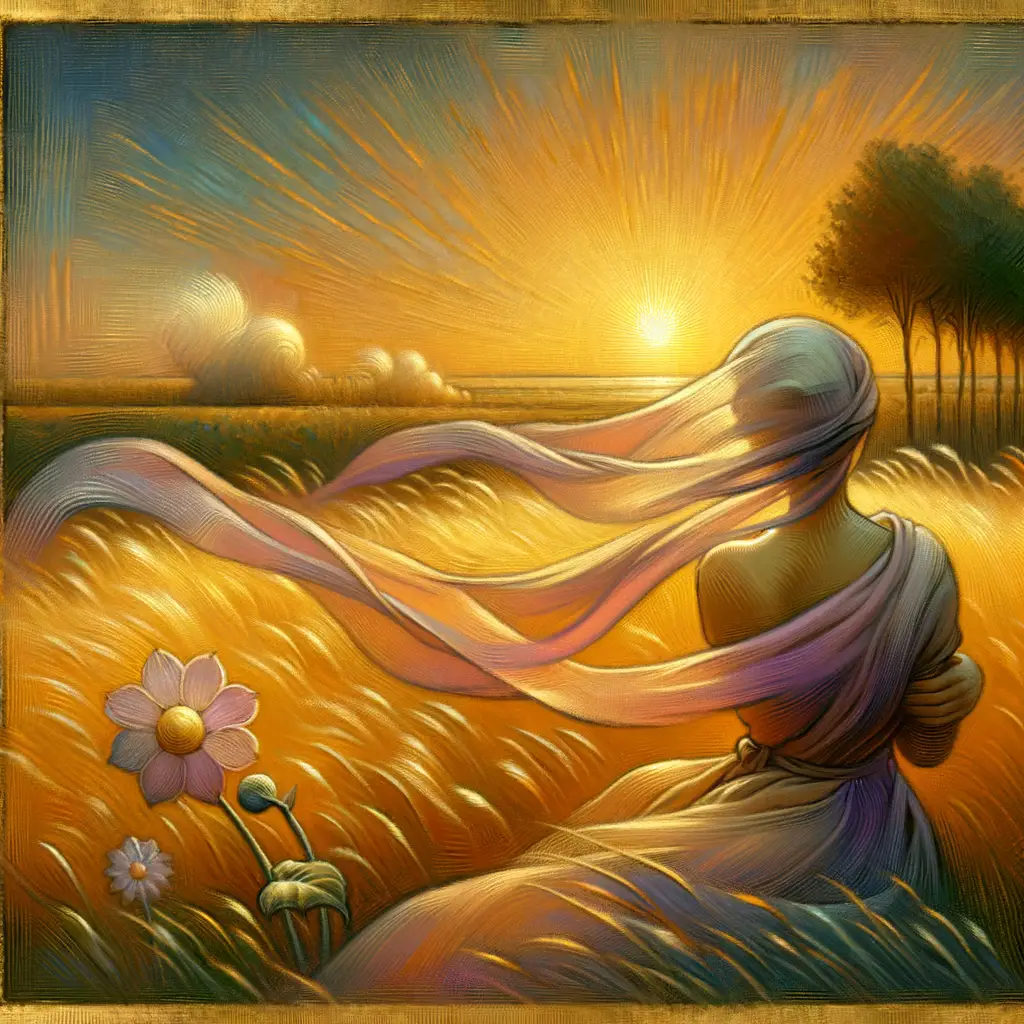 Whispers of Golden Growth: A Lavender Breeze in Bloom