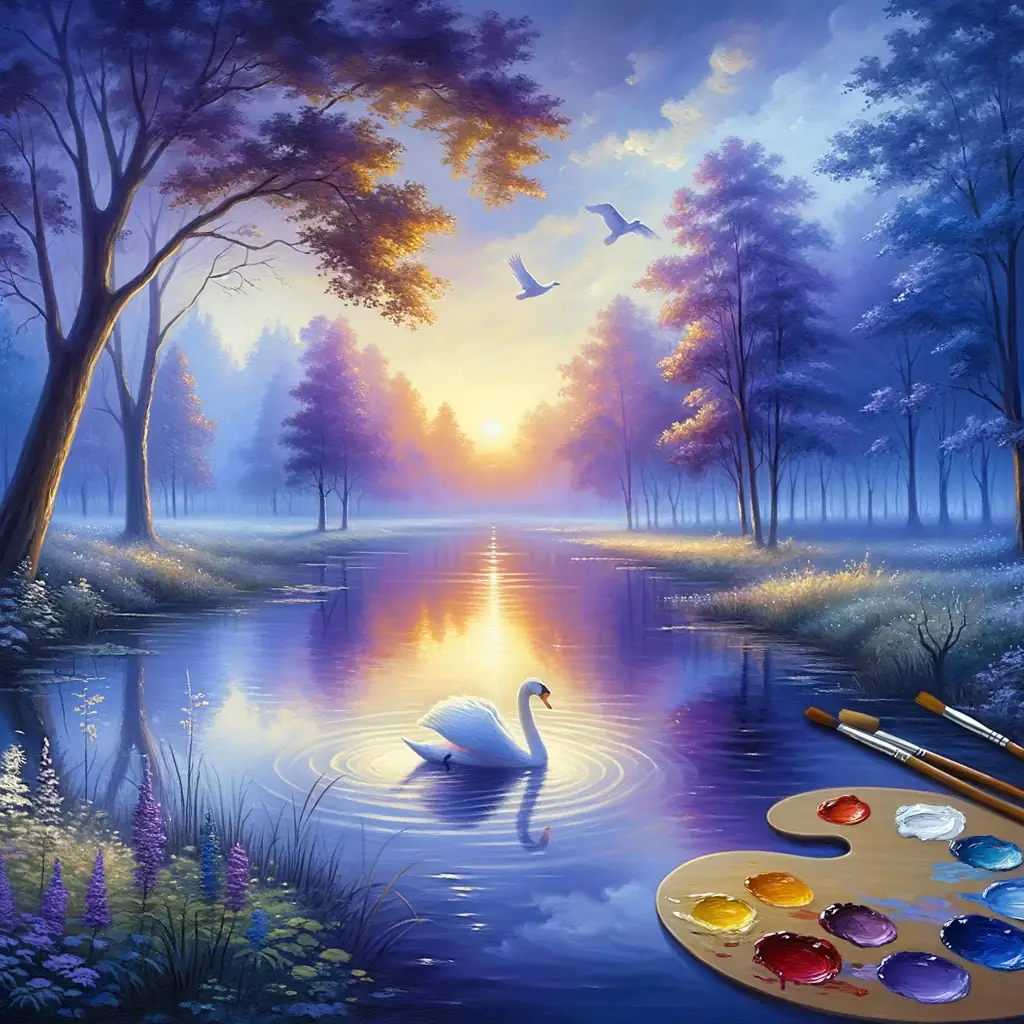 Luminescent Reverie: The Swan's Healing Solace