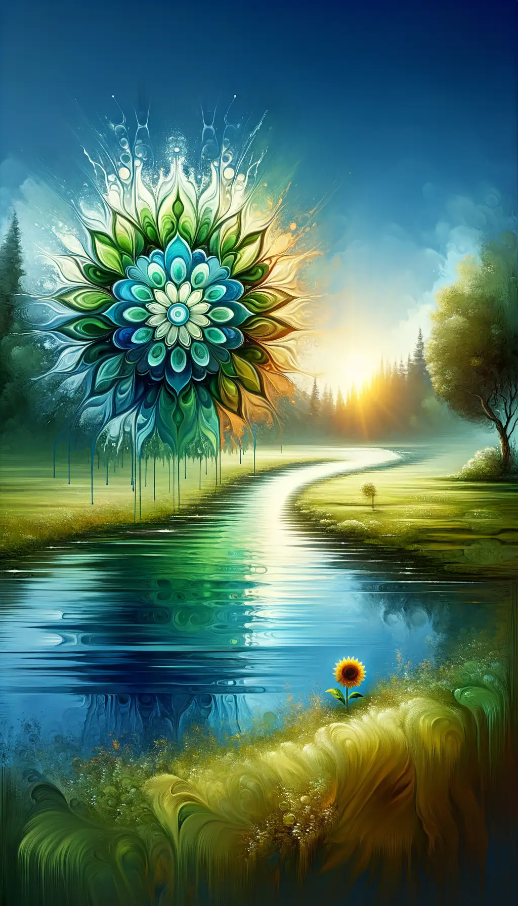 Luminescent Reverie: Bloom of Tranquil Growth