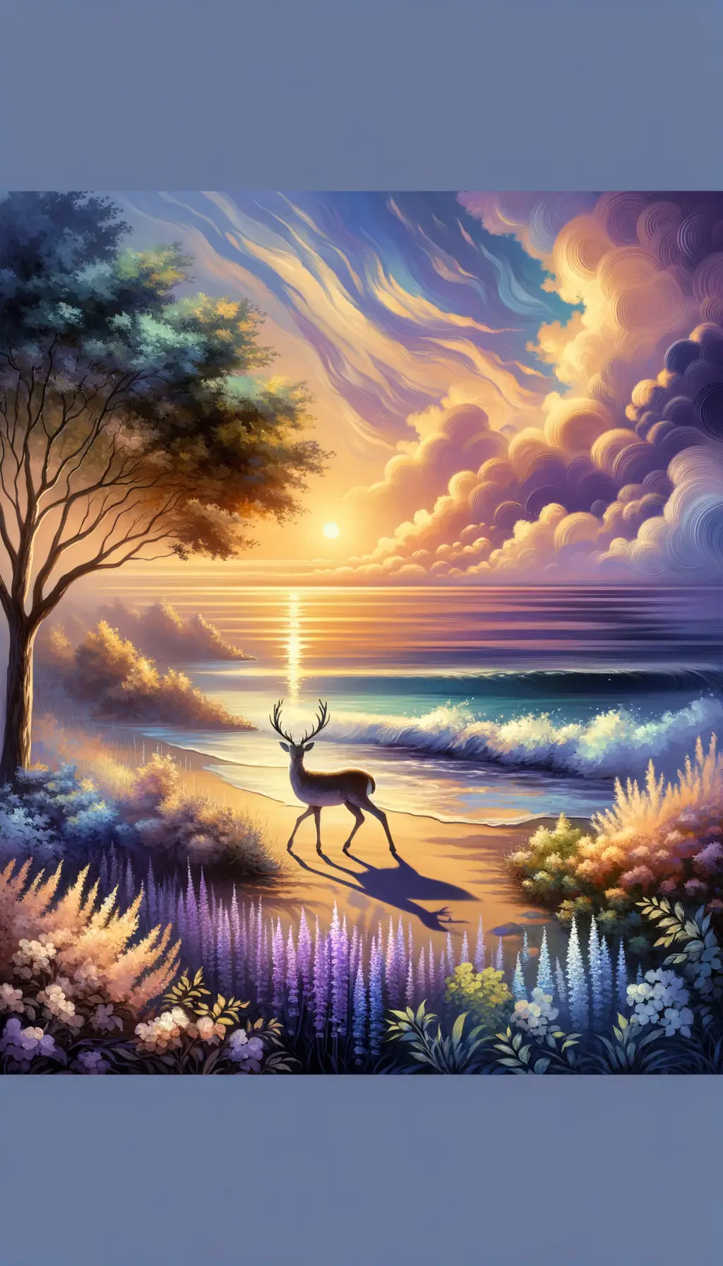 Title: Whispers of Dusk: Elegy in Lavender and Grace