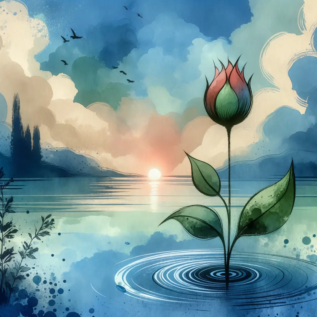 Silent Blossom at Twilight's Edge