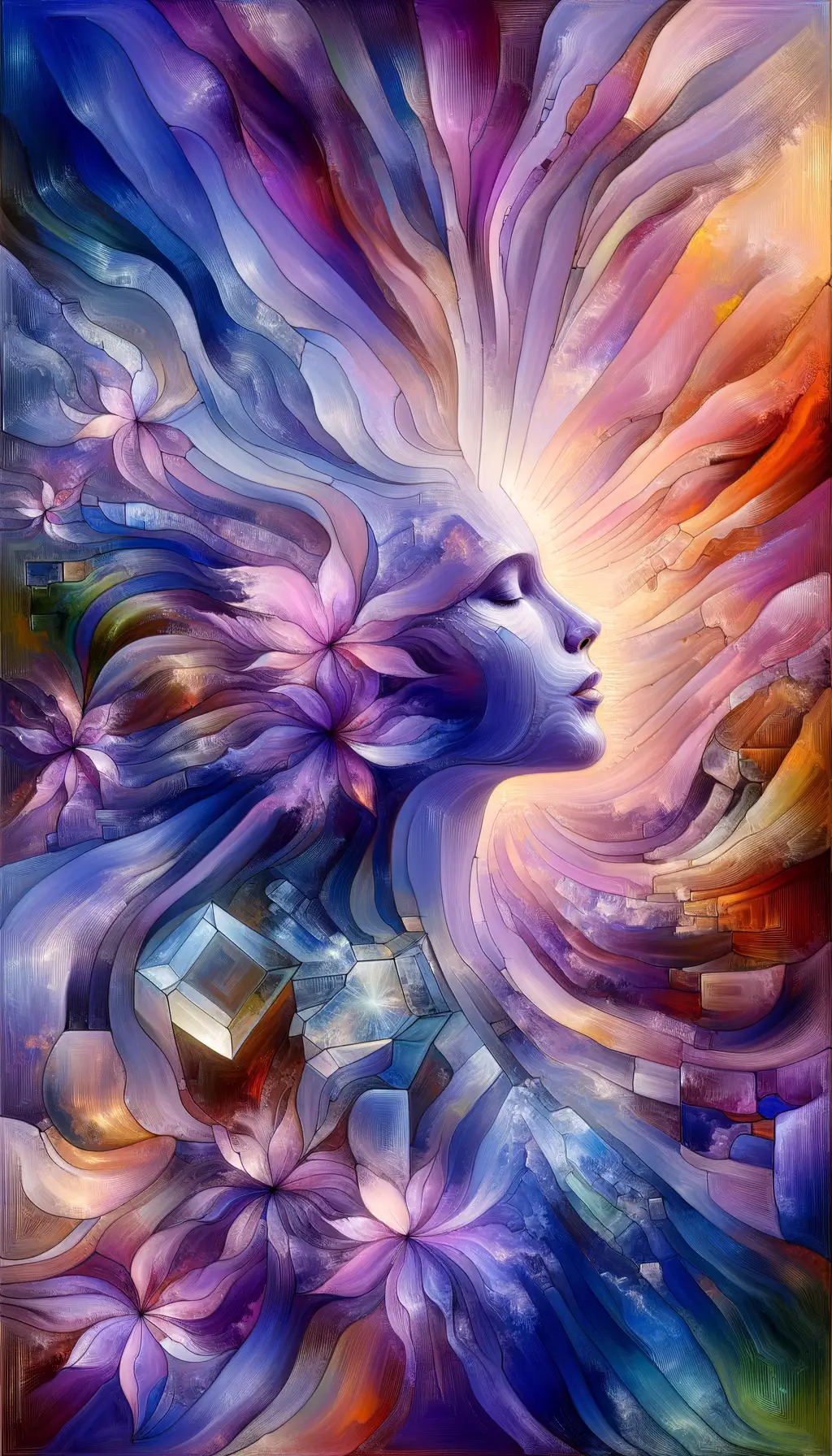 Embrace of Lavender Whispers: Prism of Inner Serenity