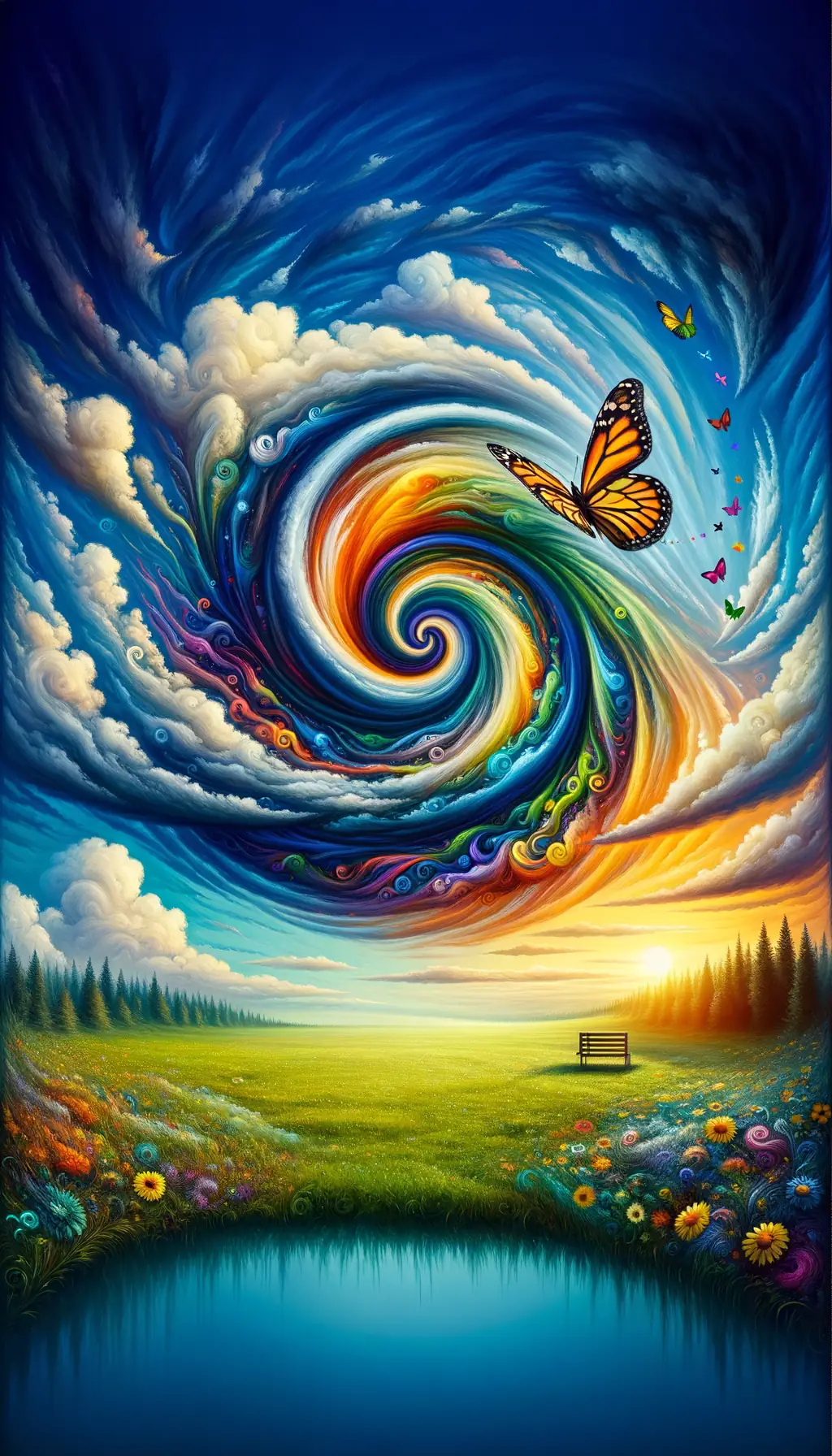 Whispers of Transformation: Butterfly Dance in Therapeutic Skies