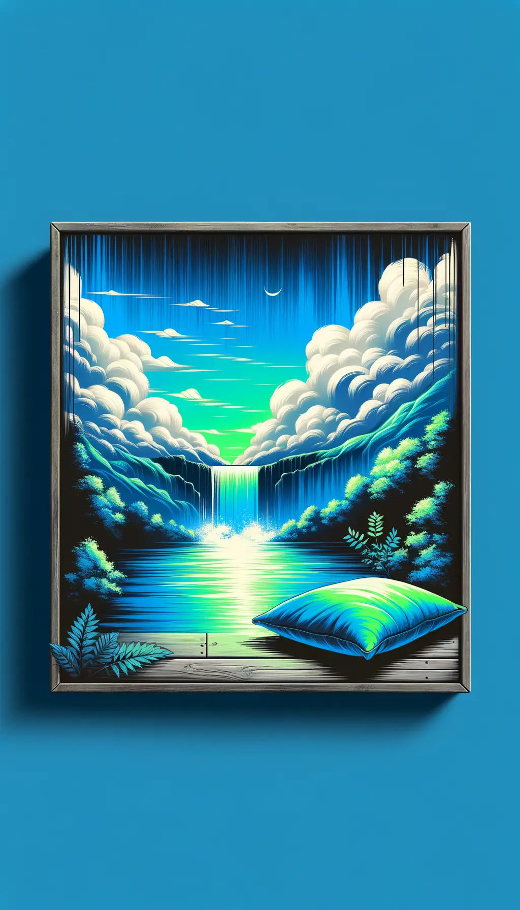 Aurora of Resilience: Embracing Tranquility in Neon Green
