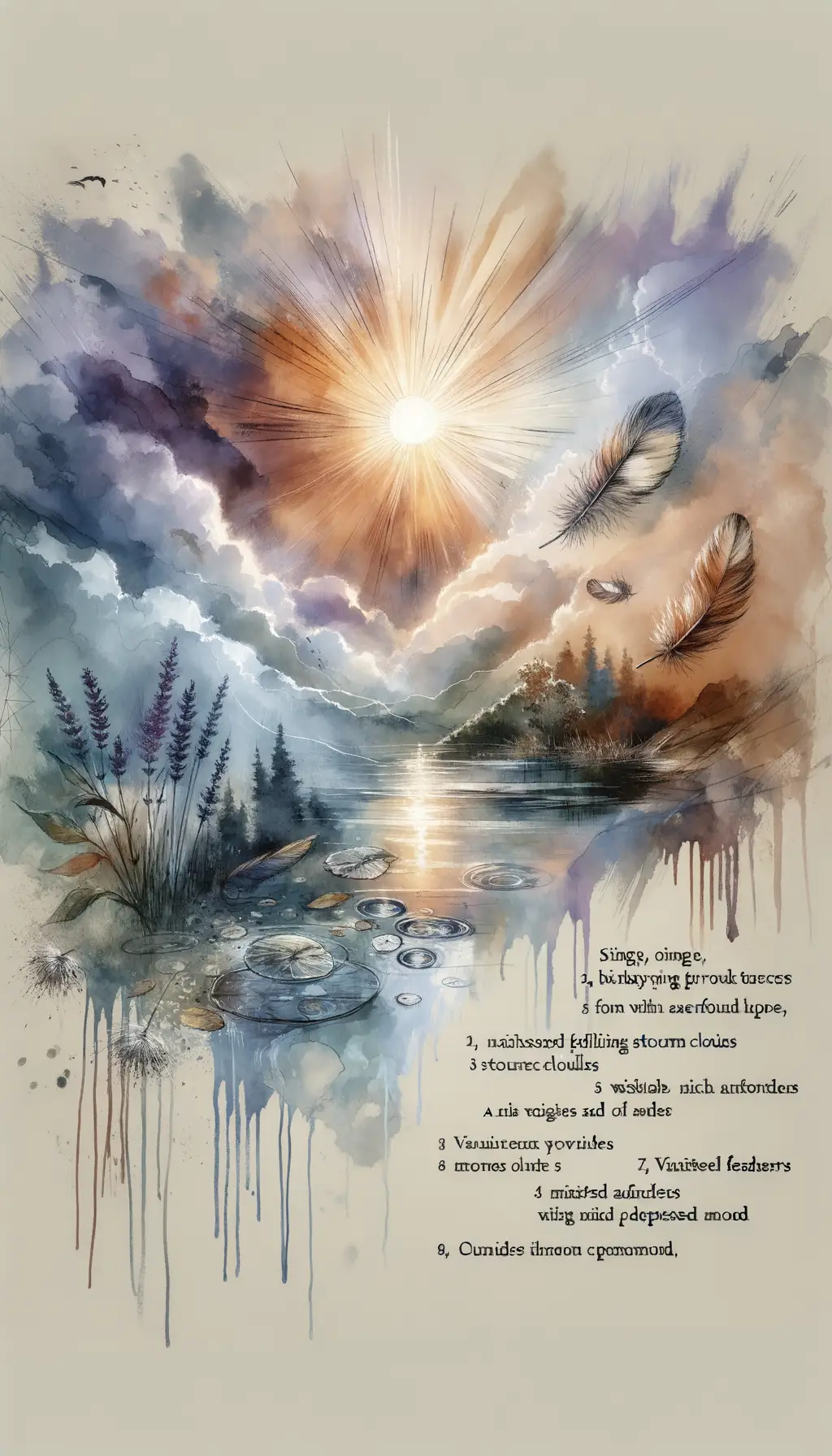 Renewal: Whispers of Lavender in Storm-Kissed Sunlight