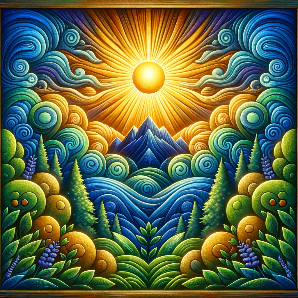 Emergence of Strength: Sunlit Dreams in Lavender Forest