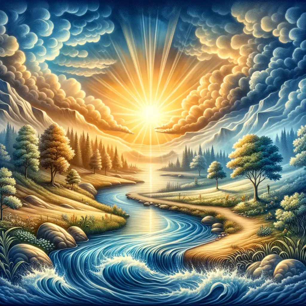 Rays of Renewal: Dawn's Embrace in Therapy's Tranquil Stream