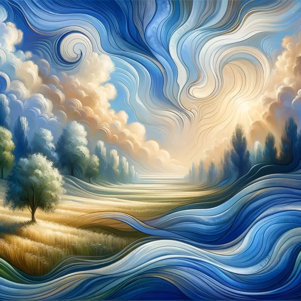 Whispers of Azure Serenity: Rococo Reverie