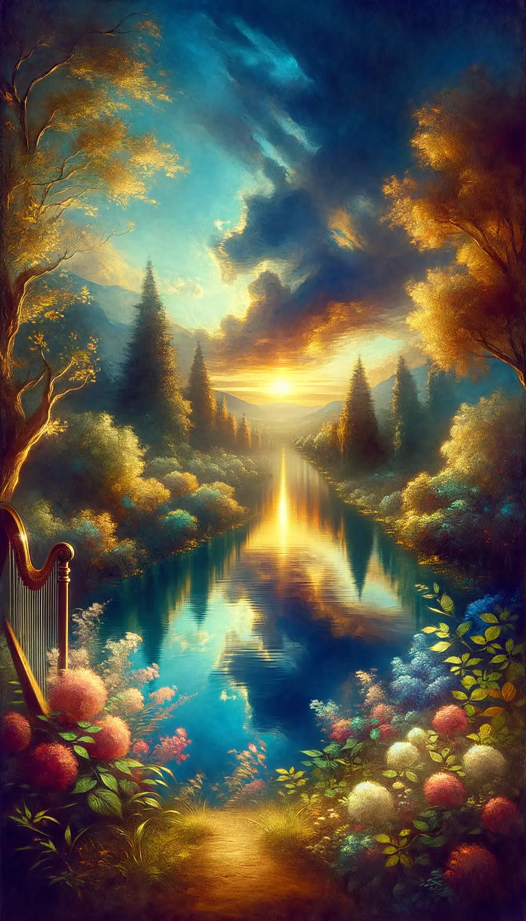 Whispers of Growth: Sunset Symphony for Anxious Heart