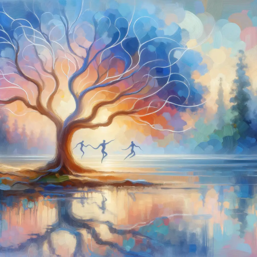 Whispers of the Serene Dawn: A Dance in Pastel Emotions