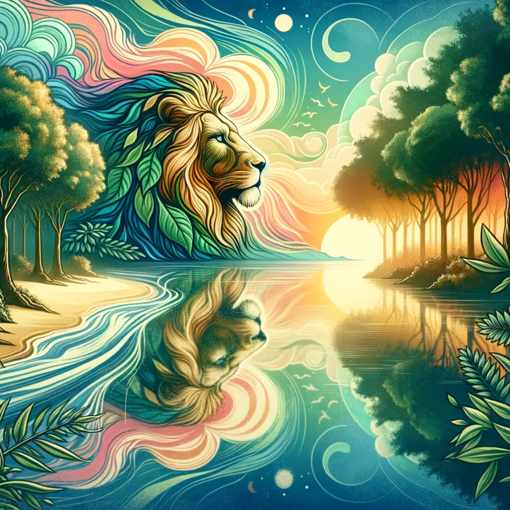 Whispers of Resilience: Dawn's Embrace in Lion's Forest