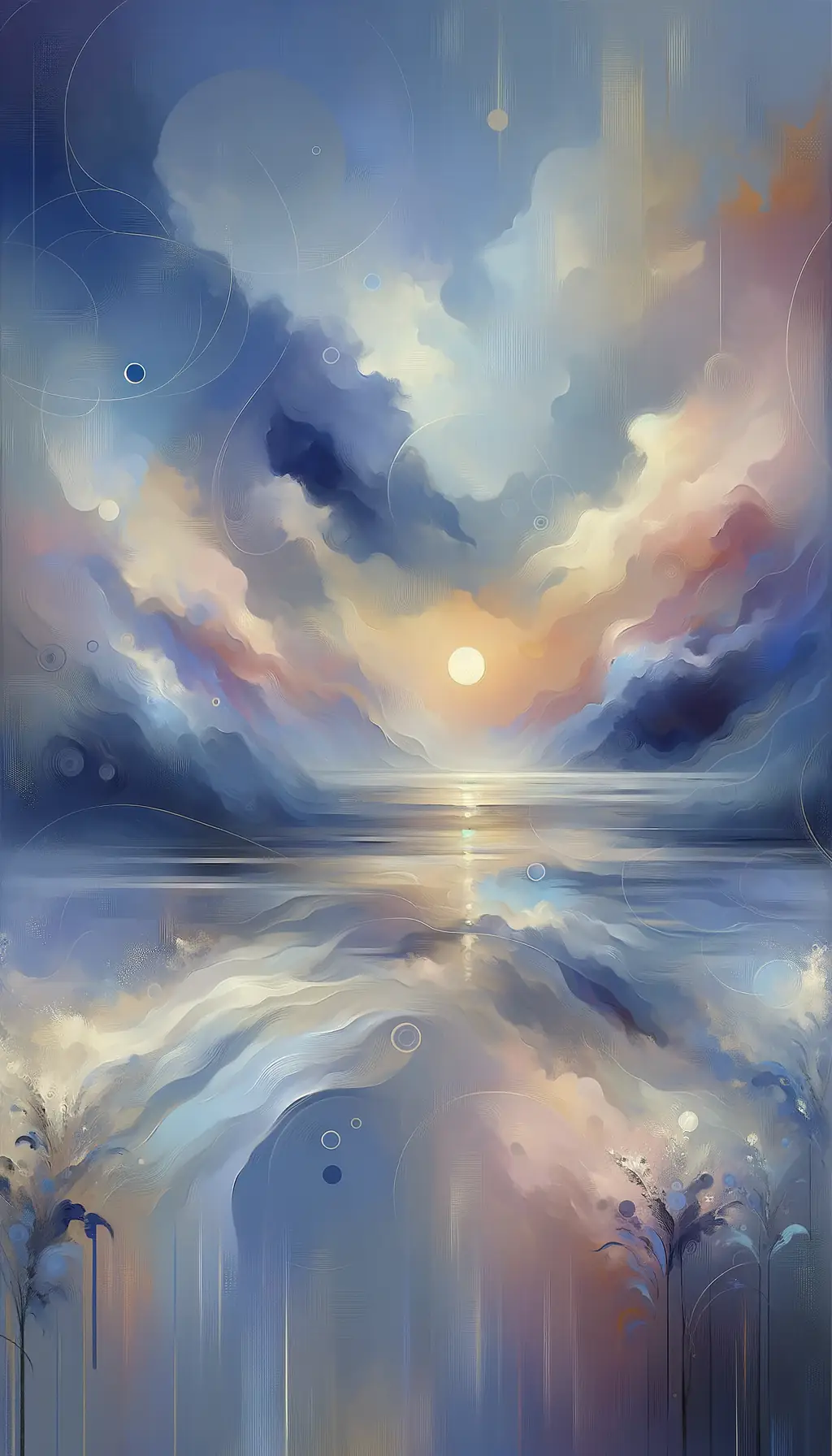 Serenity's Symphony: A Breeze of Lavender and Blue