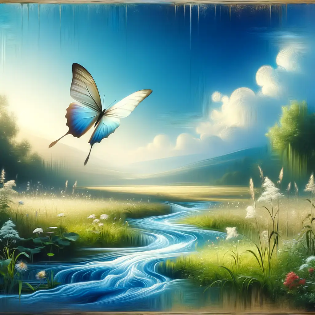 Whispers of Transformation: A Butterfly's Dance in the Meadow