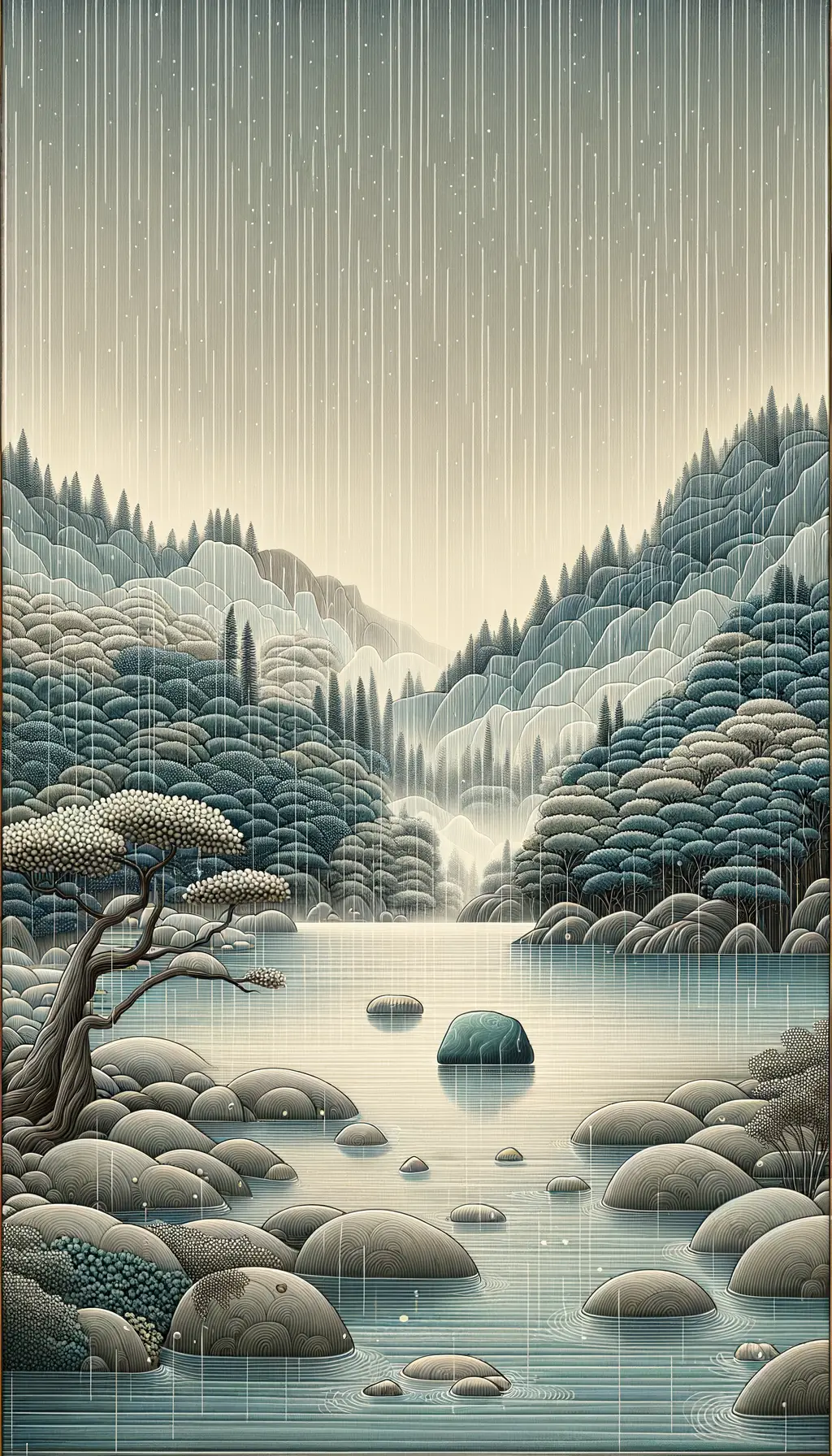 Whispers of Rain, Unearthed Solitude: A Therapy for Tranquility