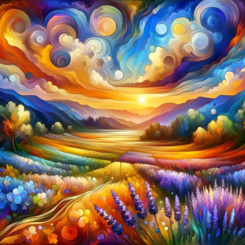 Whispers of Lavender: Tranquil Meadows in Fauvist Embrace