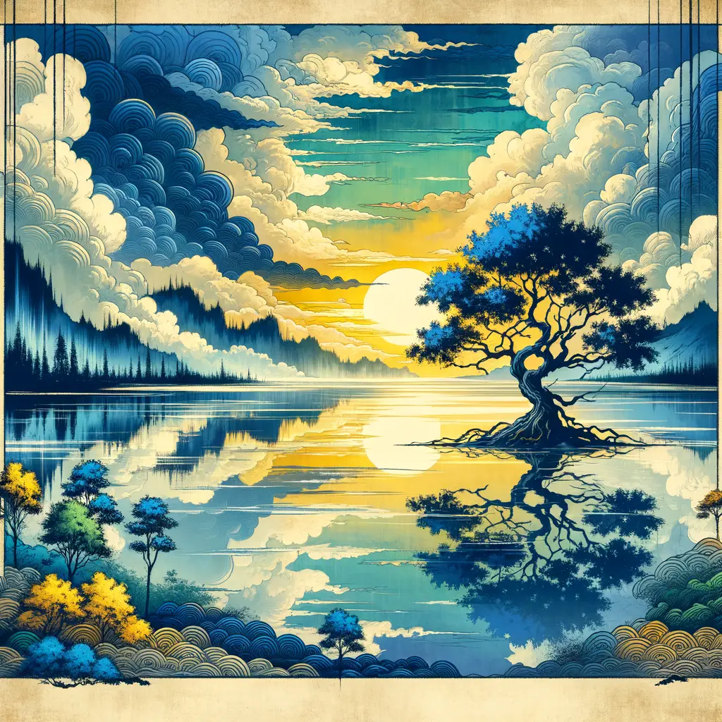 Whispers of the Resilient Oak: Sunset Serenity in Therapy