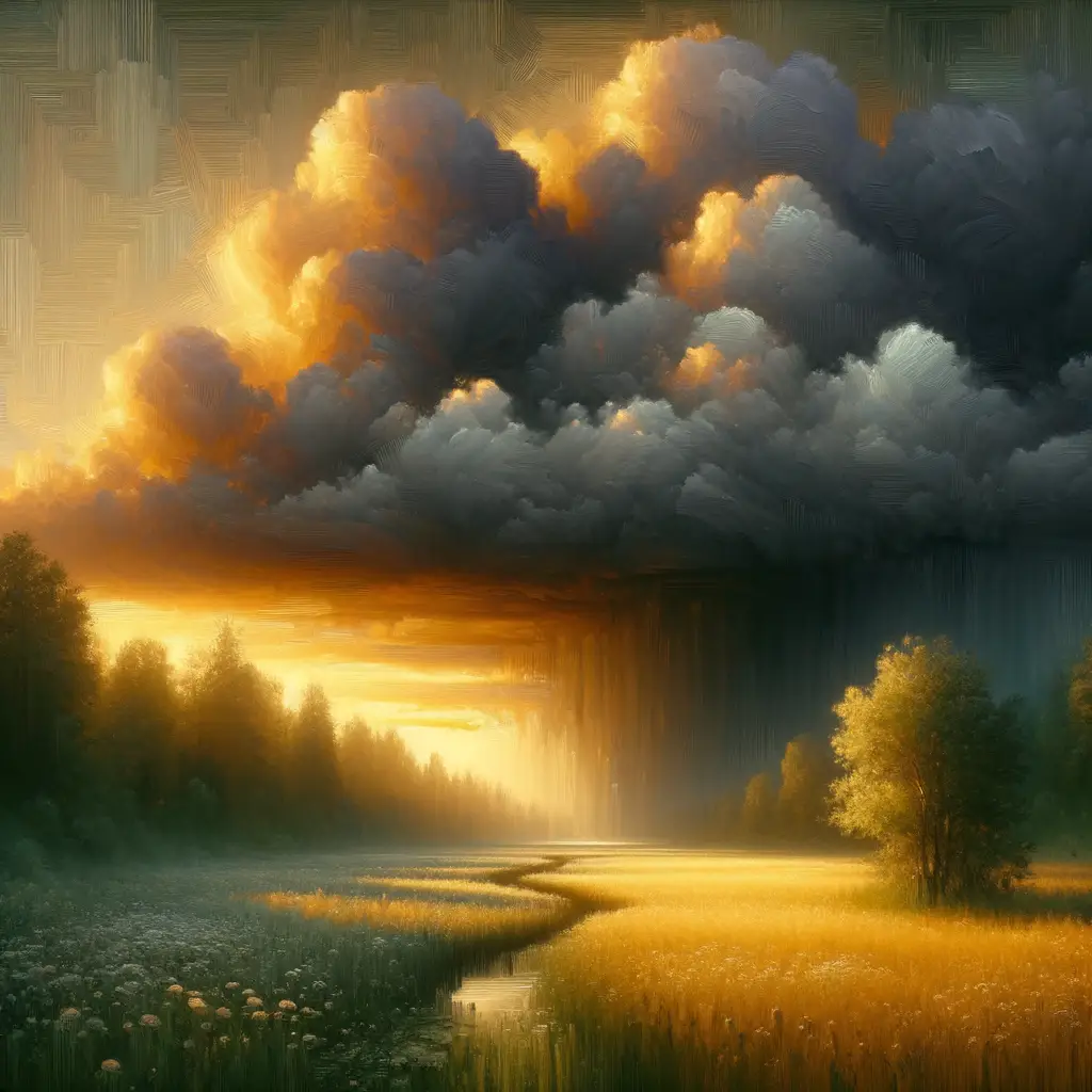 Whispers of Solitude: A Meadow's Weighted Serenity