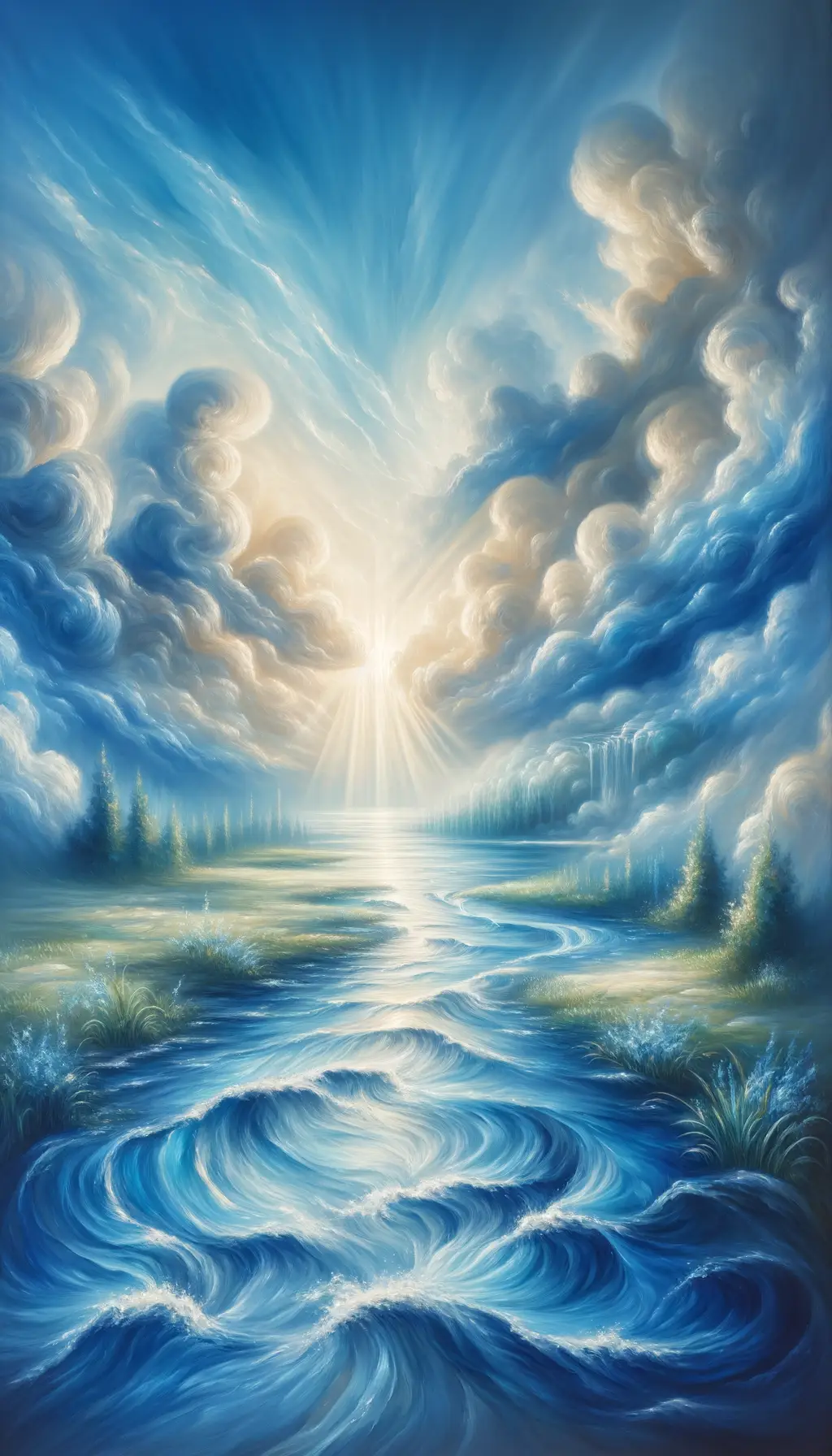 Serenity's Embrace: Sunlit Waters of Tranquil Therapy