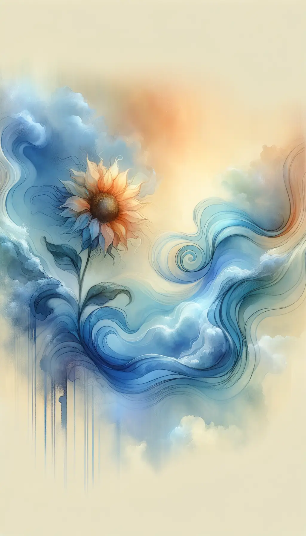 Tides of Emotion: Sunflower's Serenade