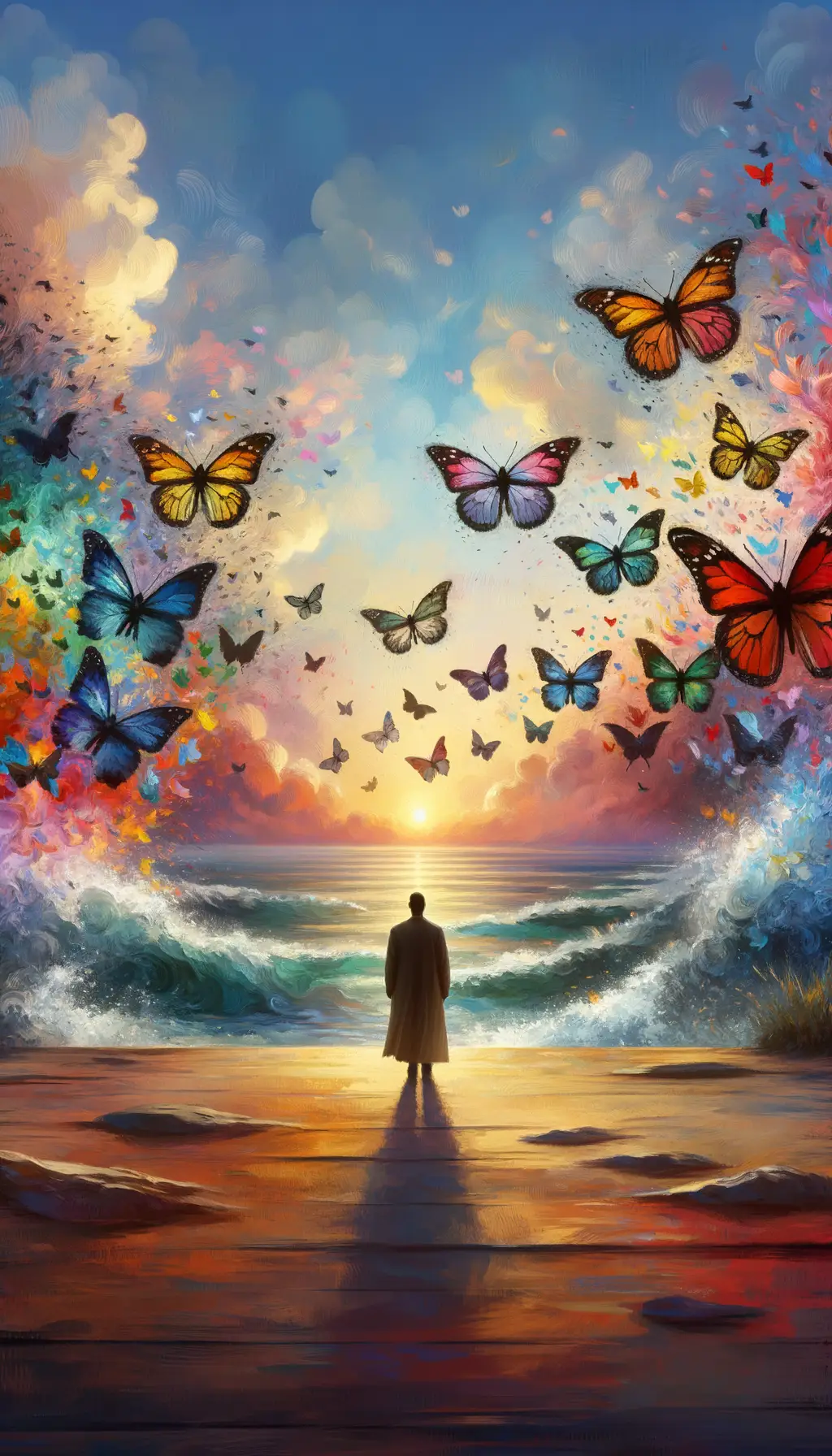 Whispers of Tranquil Evolution: A Therapeutic Sunset Embrace