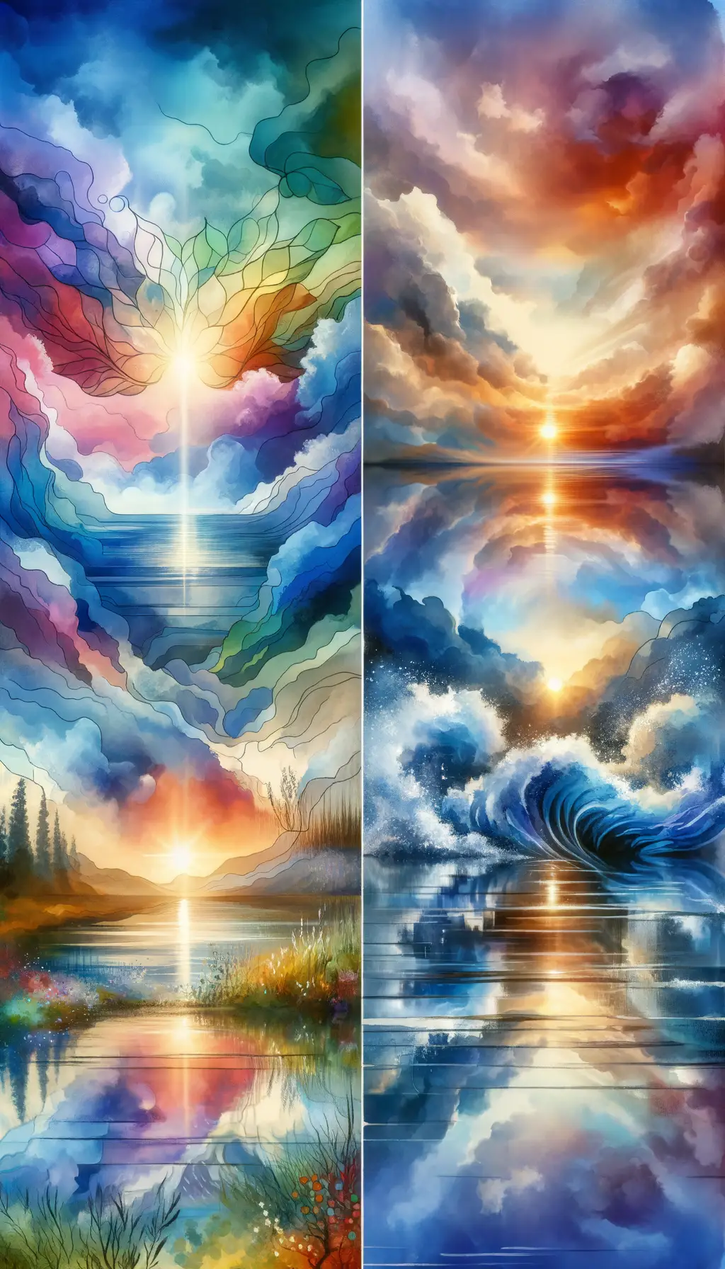 Whispers of the Psyche: A Therapy Session in Watercolor