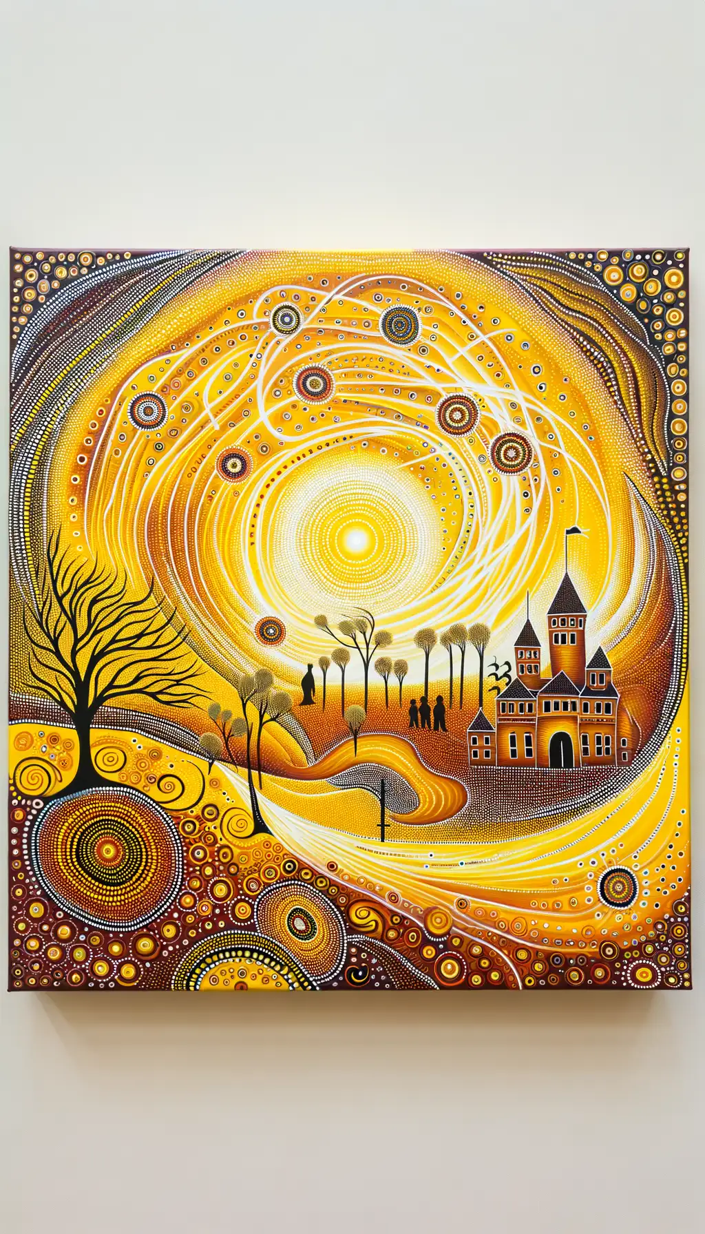 Golden Whispers: A Castle's Journey Through Wind