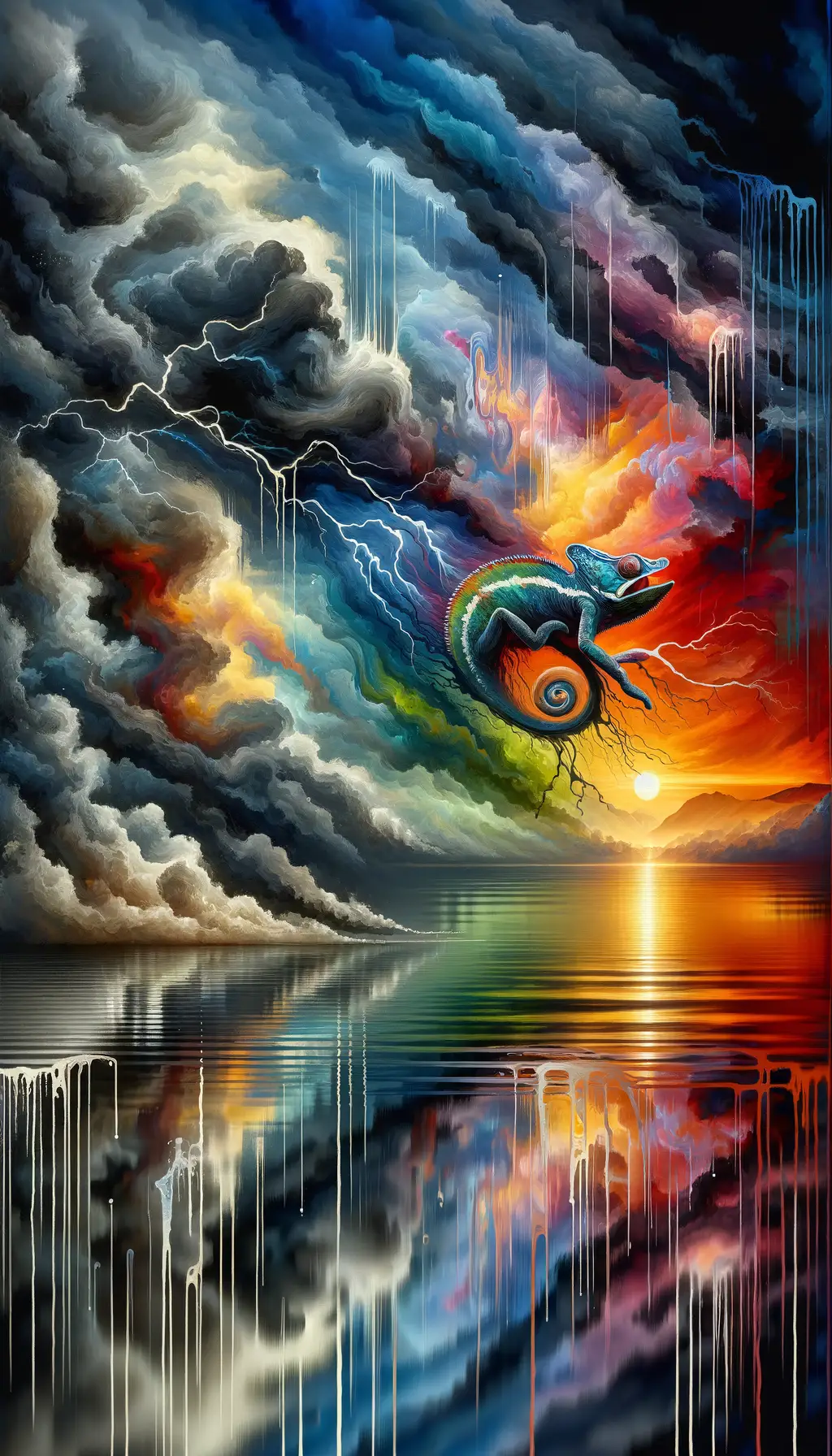 Chrysalis of Emotions: A Symphony in Color and Storm