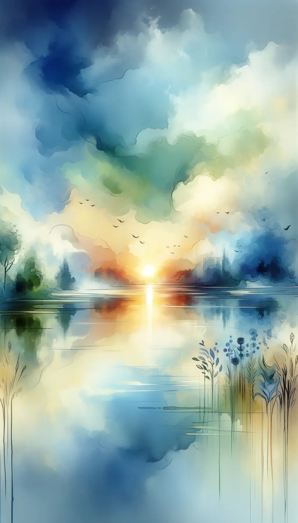 Whispers of Equanimity: Dawn's Reflection on Tranquil Waters