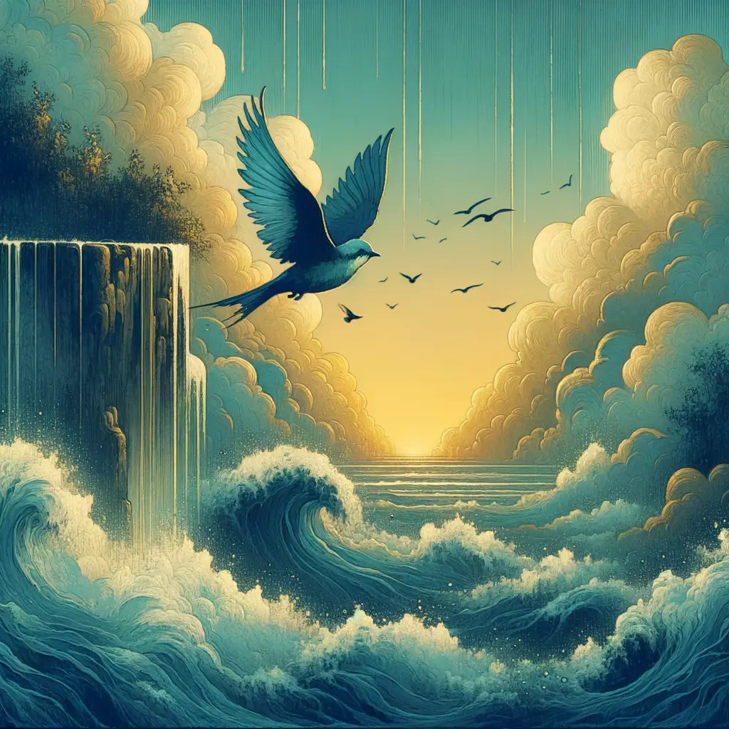 Whispers of Renewal: A Bird's Flight Towards Healing