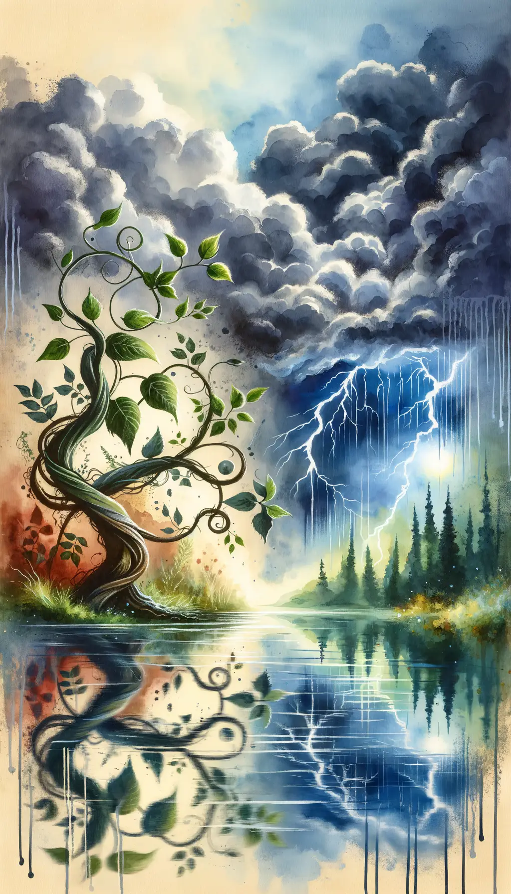 Entwined Echoes: Whispers of Stormy Self-Reflection