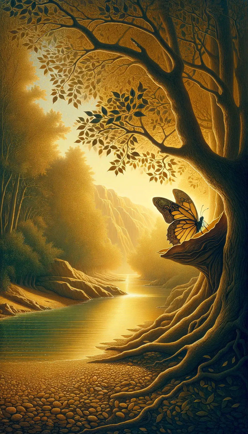 Gilded Reverie: Wings of Renewal