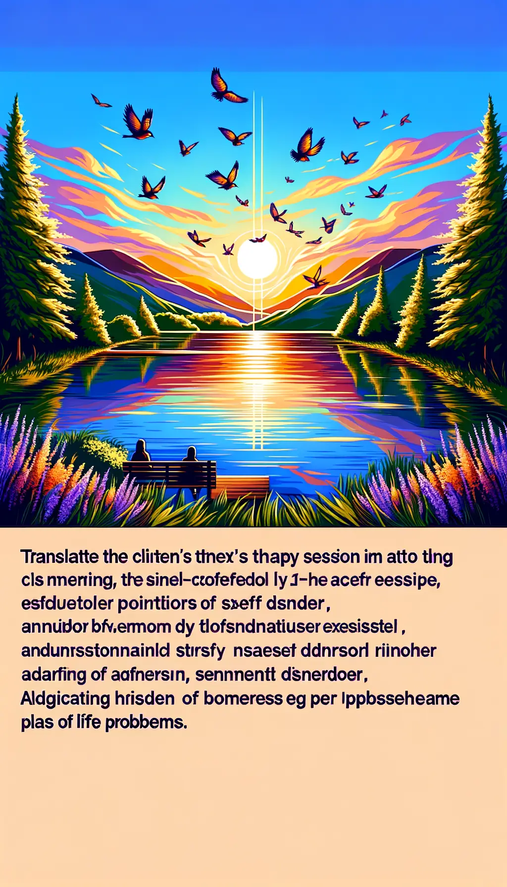 Whispers of Resilience: Sunset Symphony by the Tranquil Lake