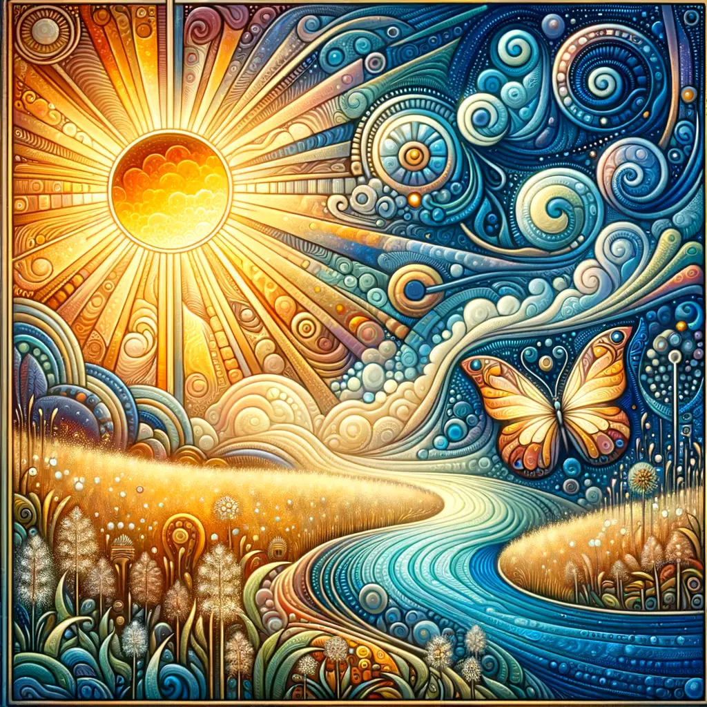 Sunlit Evolution: A Butterfly's Transformation