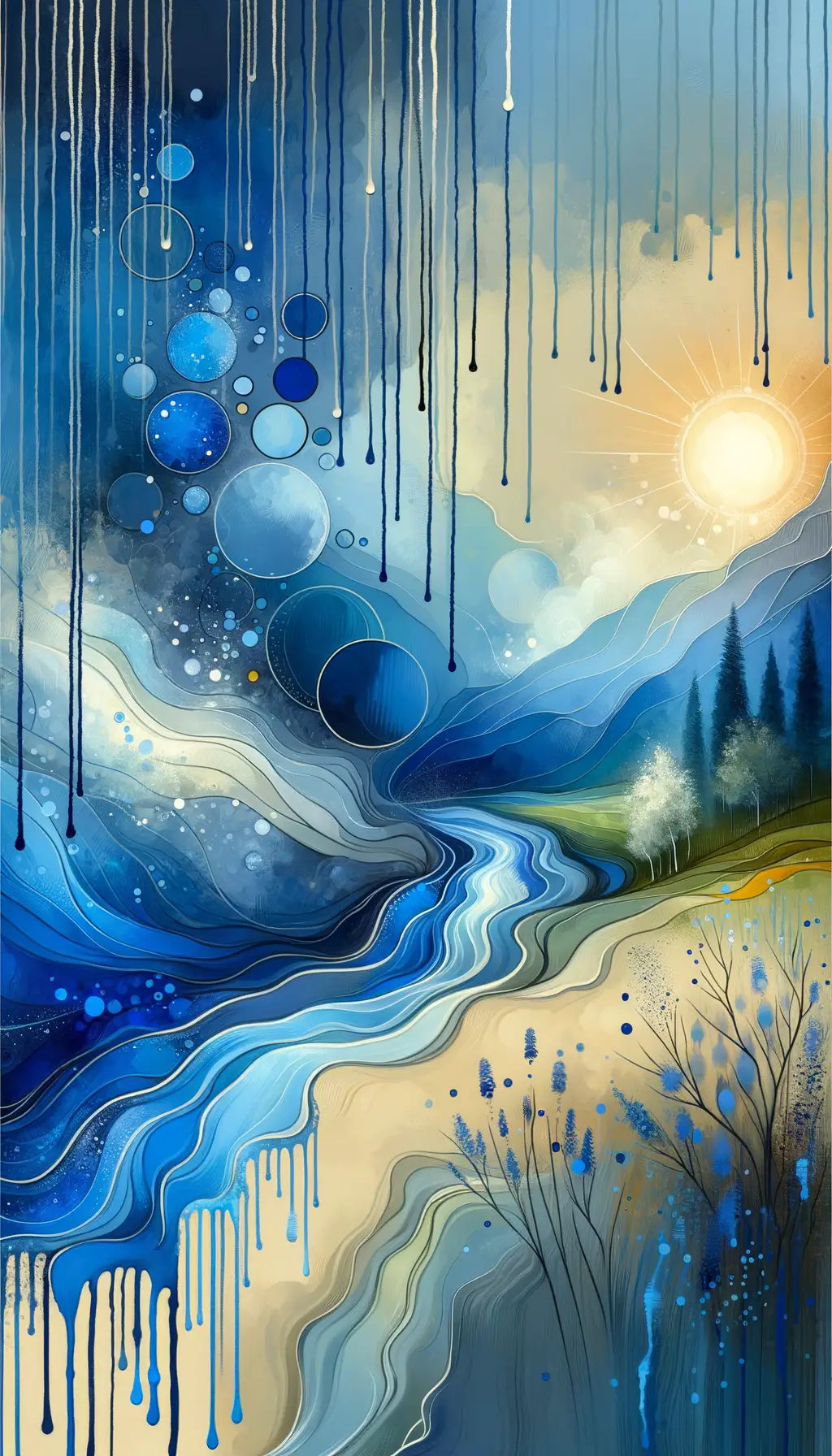 Whispers of Renewal: Ocean's Depths, Rain's Embrace