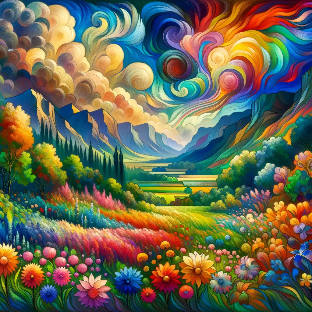 Whispers of Resilience: A Flourishing Rainbow Garden