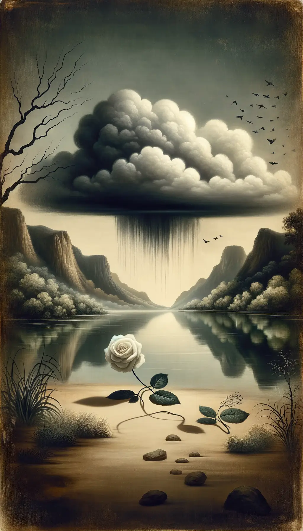 Shadows of Existence: Echoes of a Wilted Rose