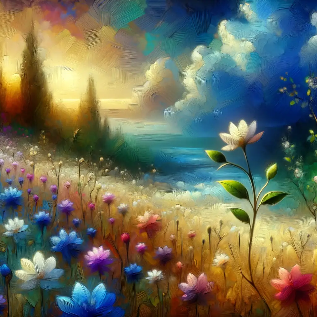 Between Tranquil Blossoms: Awakening the Soul's Serenity